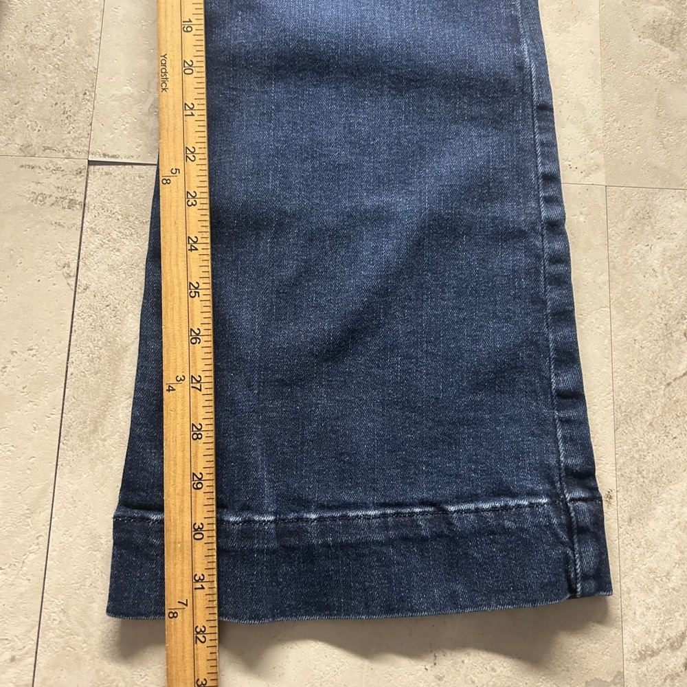 Wrangler Retro Wide Leg Flare Jeans Dark Wash Womens 14 Blue Denim 112352976 - Picture 7 of 9